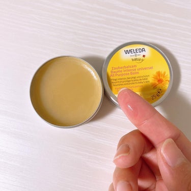 WELEDA カレンドラベビー マルチバームのクチコミ「＊＊＊
【ヴェレダ　カレンドラ ベビーマルチバーム】
.
ママリ様のサンプリングモニターに当選.....」（3枚目）