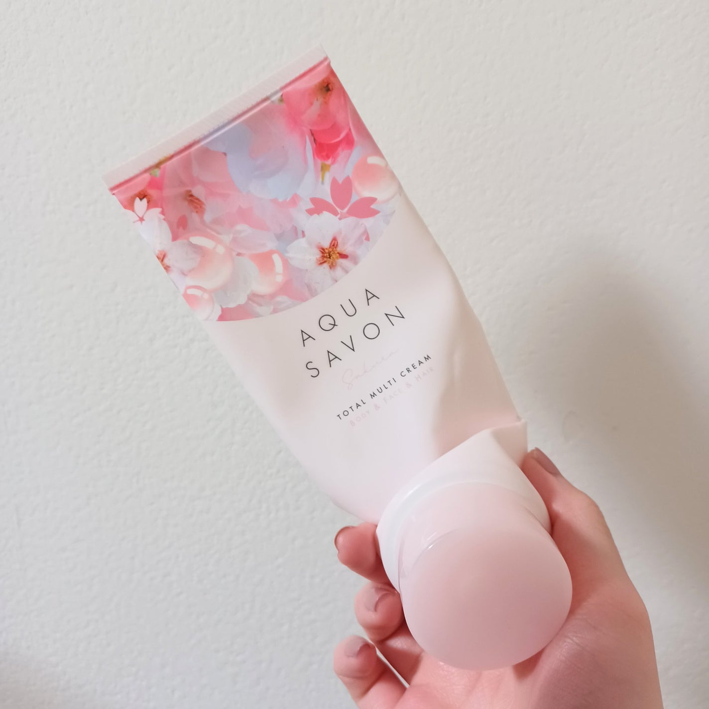 トータルマルチクリーム サクラフローラルの香り 23s/アクアシャボン/ボディクリームを使ったクチコミ(1枚目)