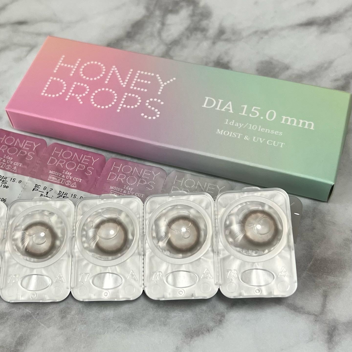 HoneyDrops 1day 15.0mm ベビーベージュ/HONEY DROPS/ワンデー（１DAY）カラコンを使ったクチコミ（2枚目）