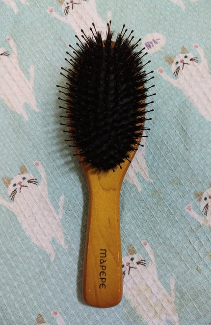 つやつや天然毛のミックスブラシ/マペペ/ヘアブラシを使ったクチコミ(1枚目)