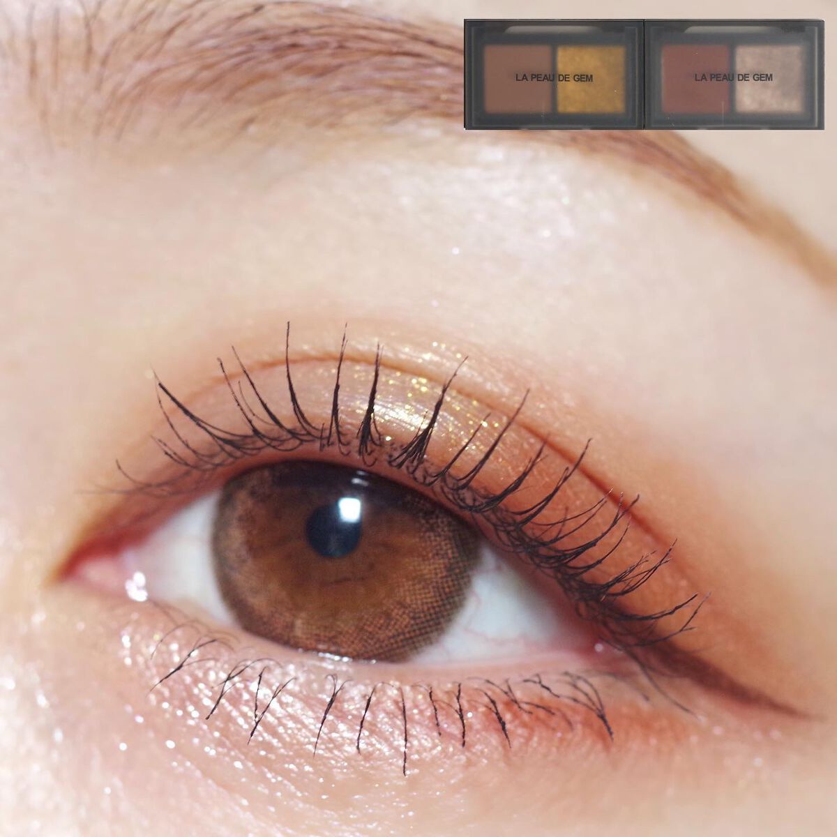 THE PALLET MIND TP-01 ラディベージュ/カドルゴールド/la peau de gem./アイシャドウパレットを使ったクチコミ（1枚目）