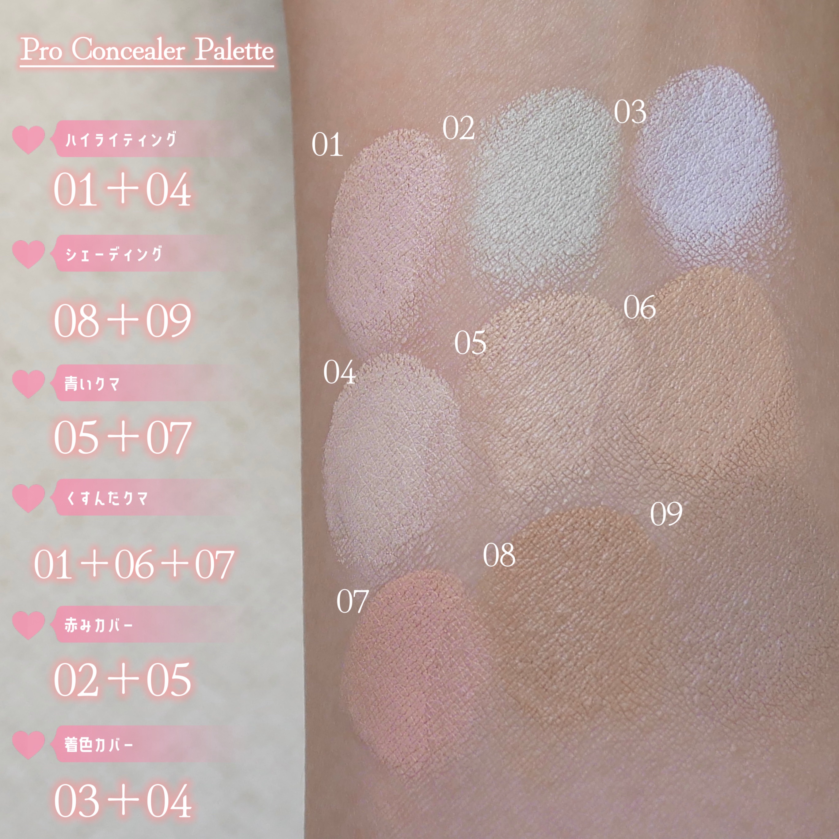 プロコンシーラーパレット/dasique/パレットコンシーラーを使ったクチコミ（3枚目）