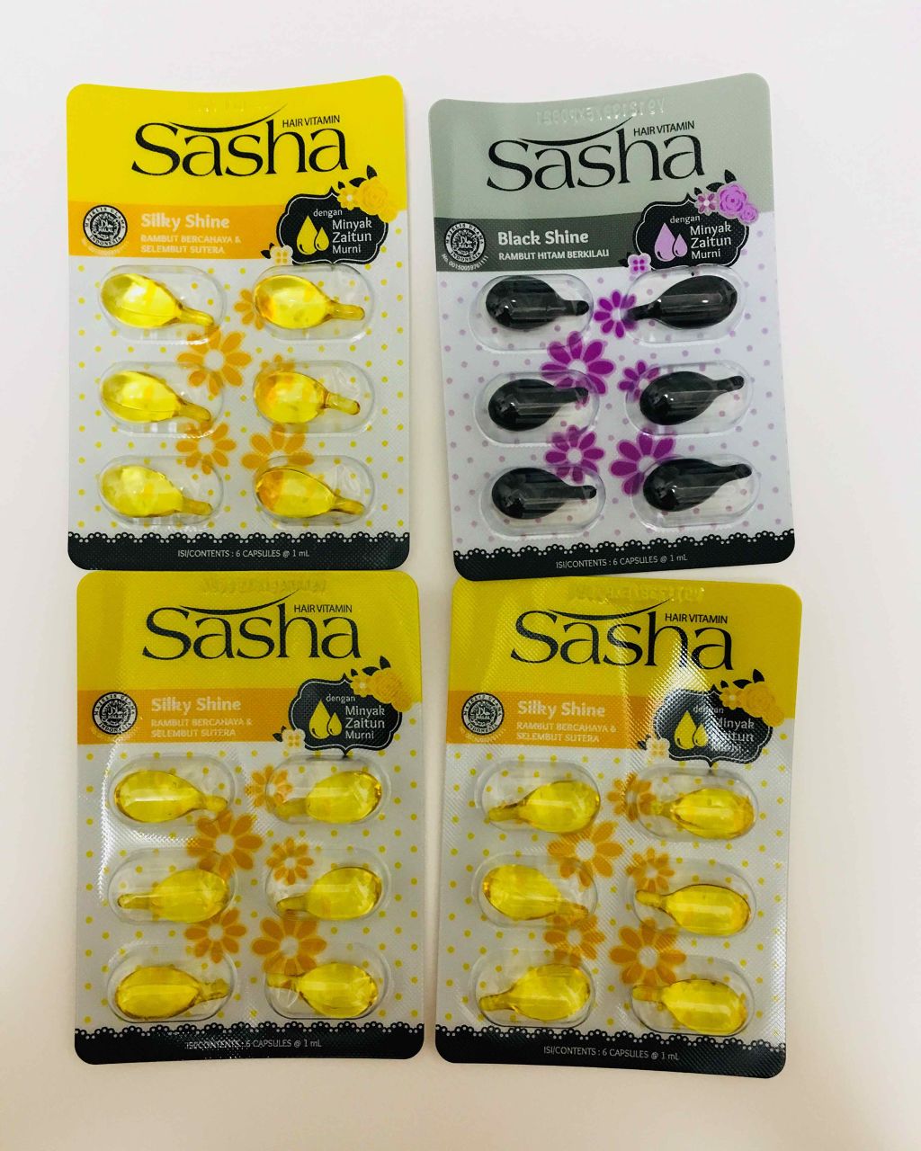 ヘアビタミン イエロー（シルキーシャイン）/Sasha/ヘアオイルを使ったクチコミ（1枚目）