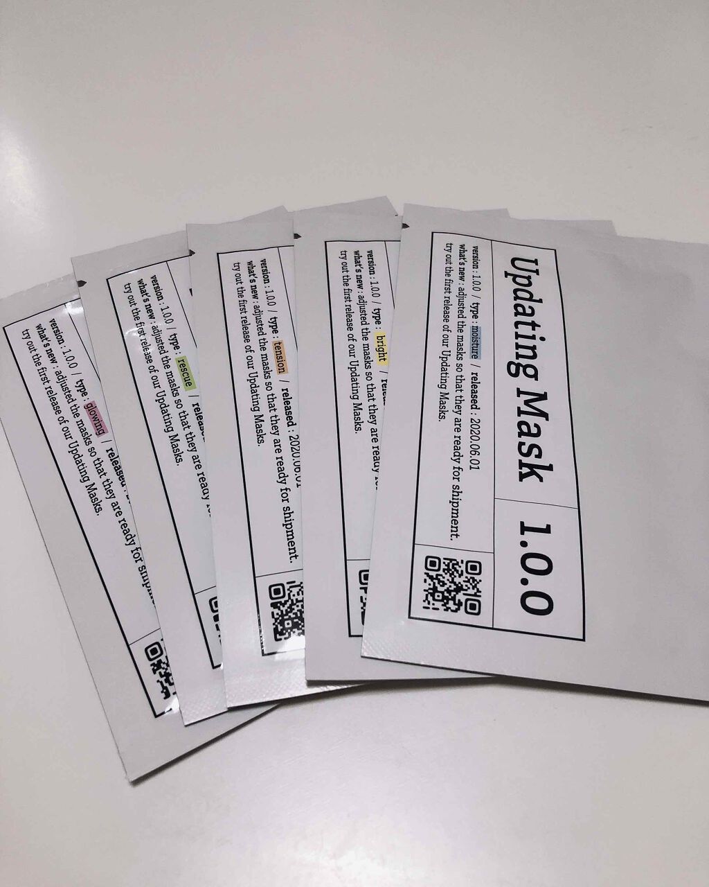 Updating Mask 1.0.0 5タイプセット 1セット5枚入り/meol/シートマスク・パックを使ったクチコミ(2枚目)