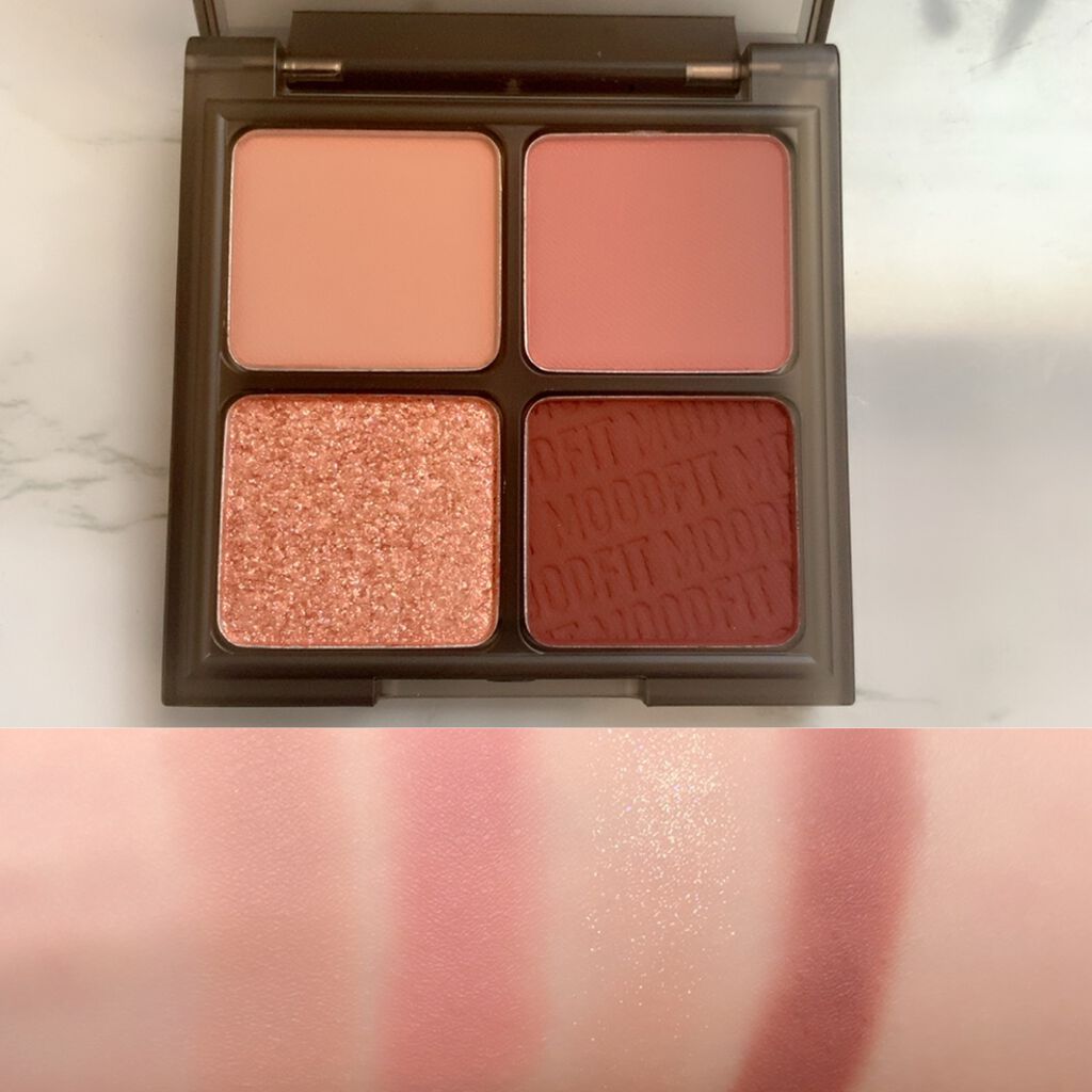 ムードフィットシャドウパレット S1. アミュージングローズ/MERZY/アイシャドウパレットを使ったクチコミ（3枚目）
