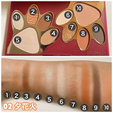 トラ十色アイシャドウパレット/COLORKEY/アイシャドウパレットを使ったクチコミ(3枚目)