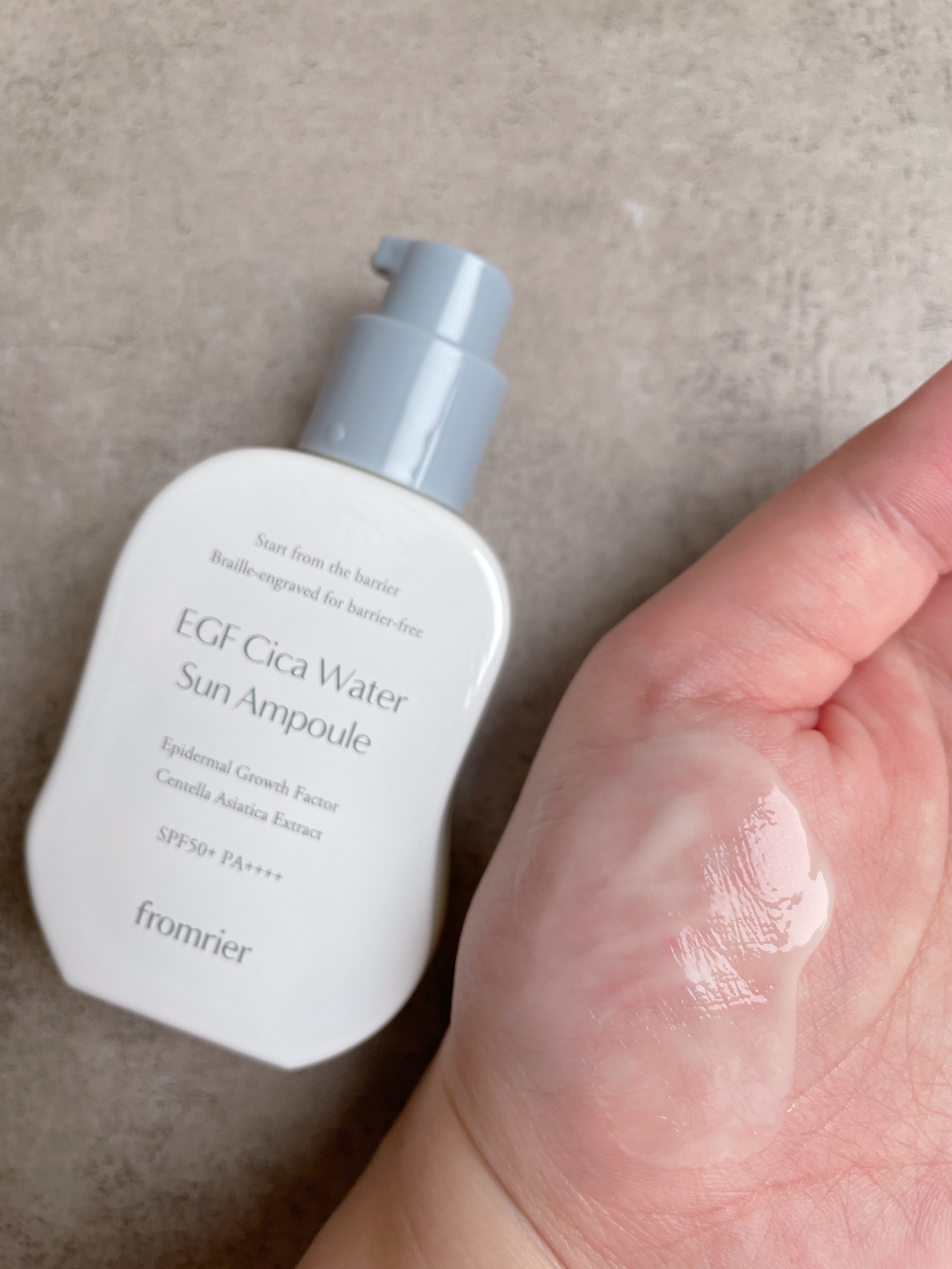 EGFシカウォーターサンアンプル/fromrier/日焼け止めローションを使ったクチコミ（3枚目）