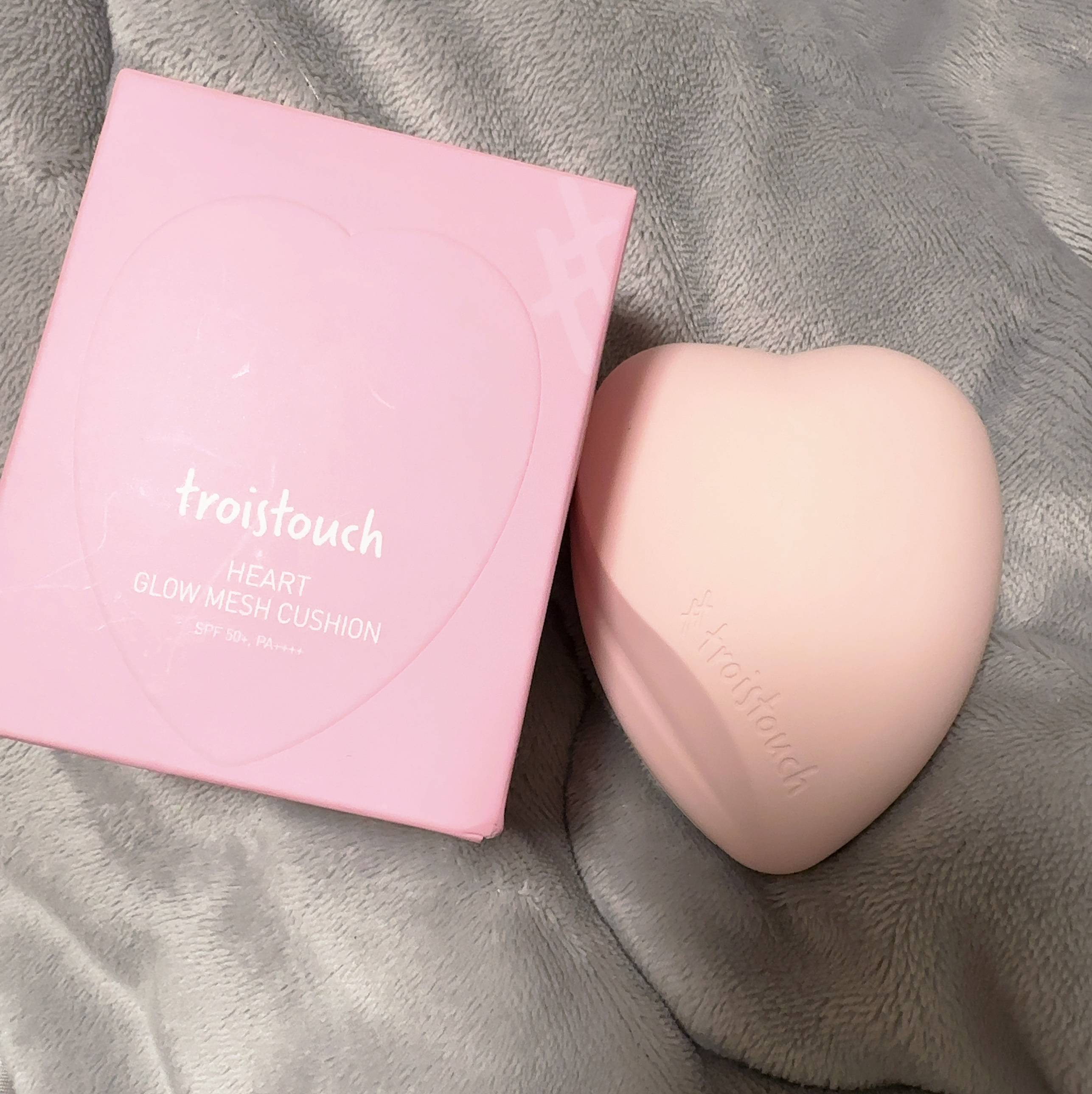 トワタッチ ハートクッション グロウメッシュ/troistouch/クッションファンデーションを使ったクチコミ（2枚目）
