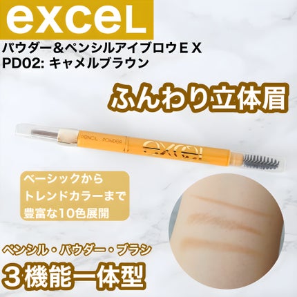 パウダー&ペンシル アイブロウEX PD02 キャメルブラウン パウダー&ペンシル アイブロウEX PD02 キャメルブラウン