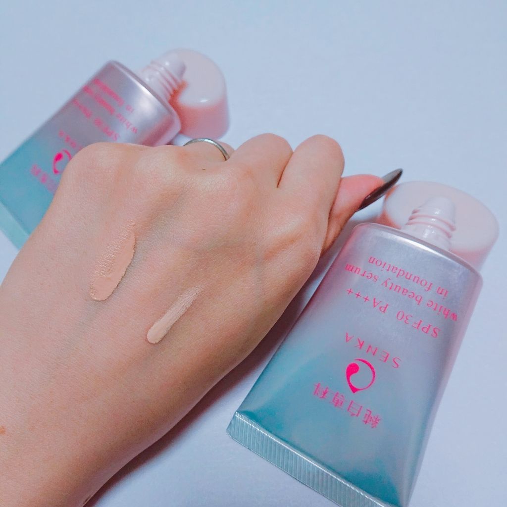 純白専科　すっぴん色づく美容液フォンデュ/SENKA（専科）/リキッドファンデーションを使ったクチコミ（1枚目）