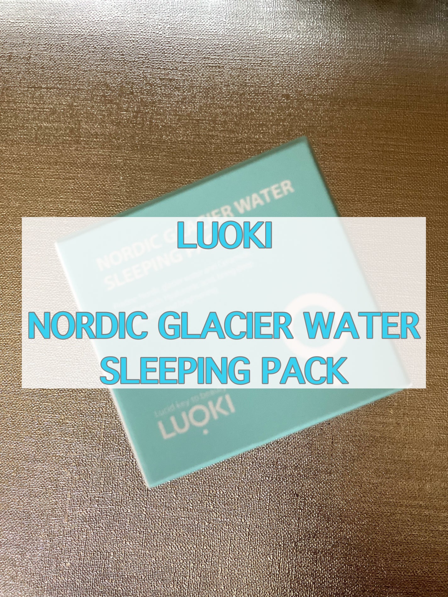ノルディック氷河水スリーピングパック/LUOKI/フェイスクリームを使ったクチコミ(1枚目)