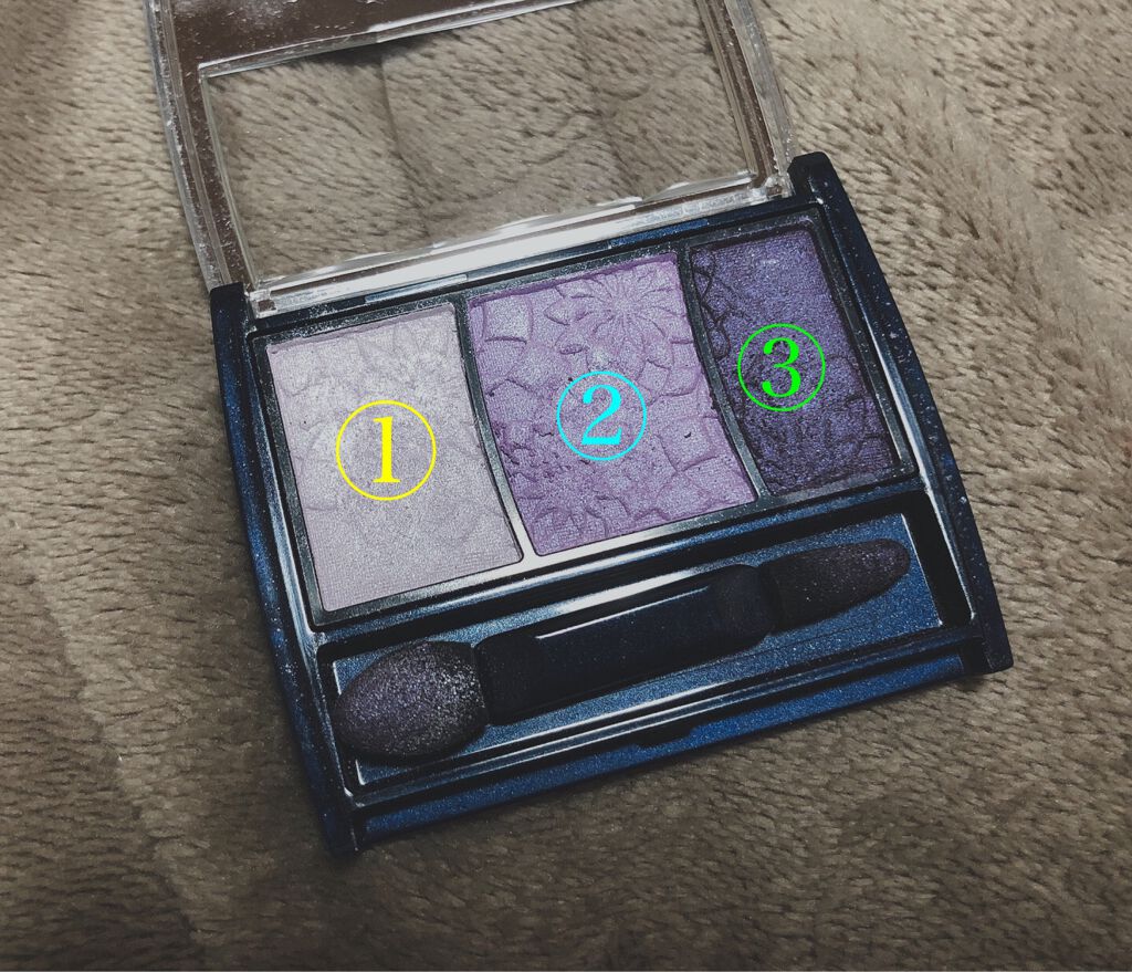 グラデカラーアイシャドウ PU-01/media/アイシャドウパレットを使ったクチコミ（2枚目）