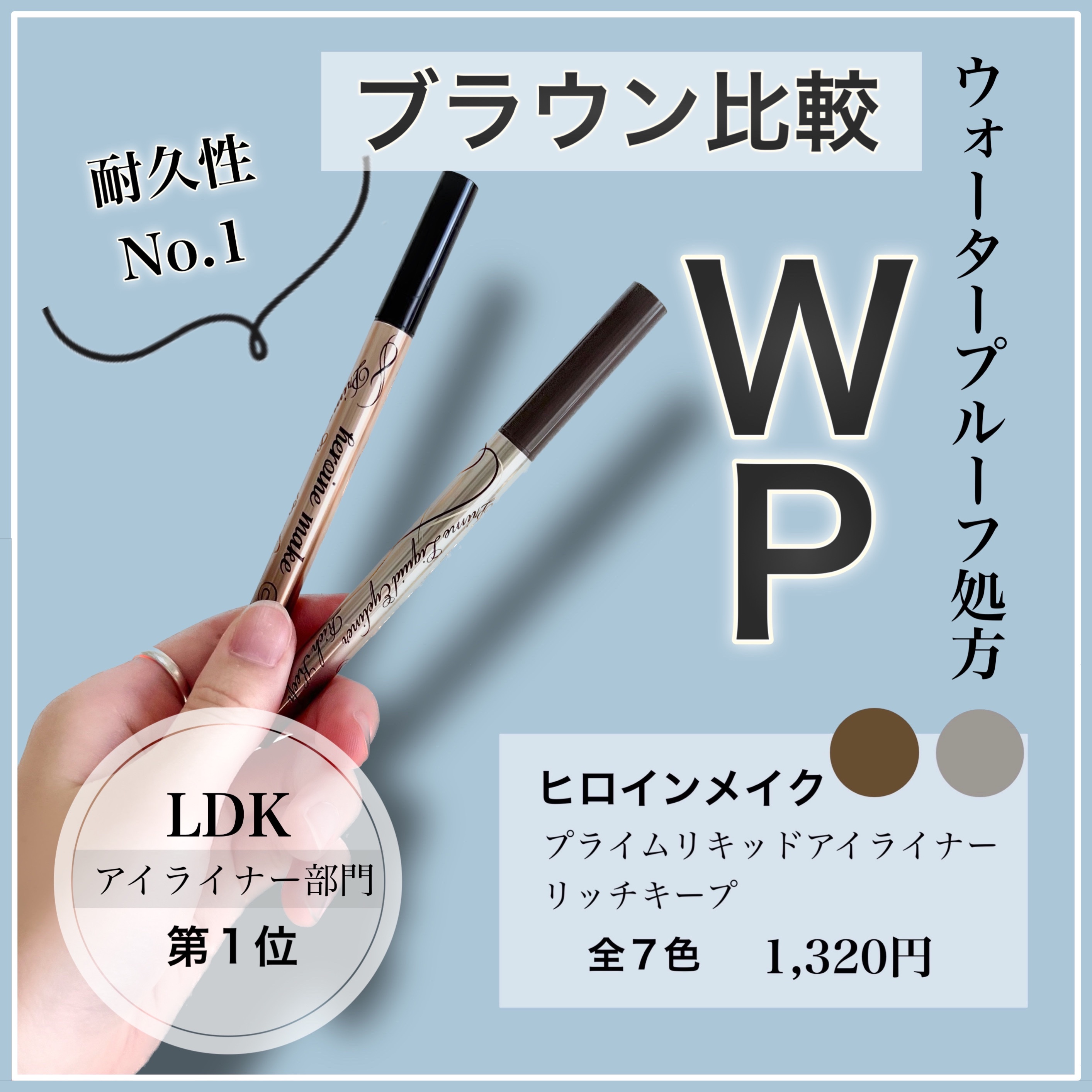 プライムリキッドアイライナー リッチキープ/ヒロインメイク/リキッドアイライナーを使ったクチコミ（1枚目）