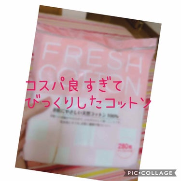 NID(日本ドラッグチェーン) FRESH COTTONのクチコミ「キャンドゥのコットンを使い切り新しいコットン買わなきゃ～と思い、キャンドゥがスーパーと同じ建物.....」（1枚目）