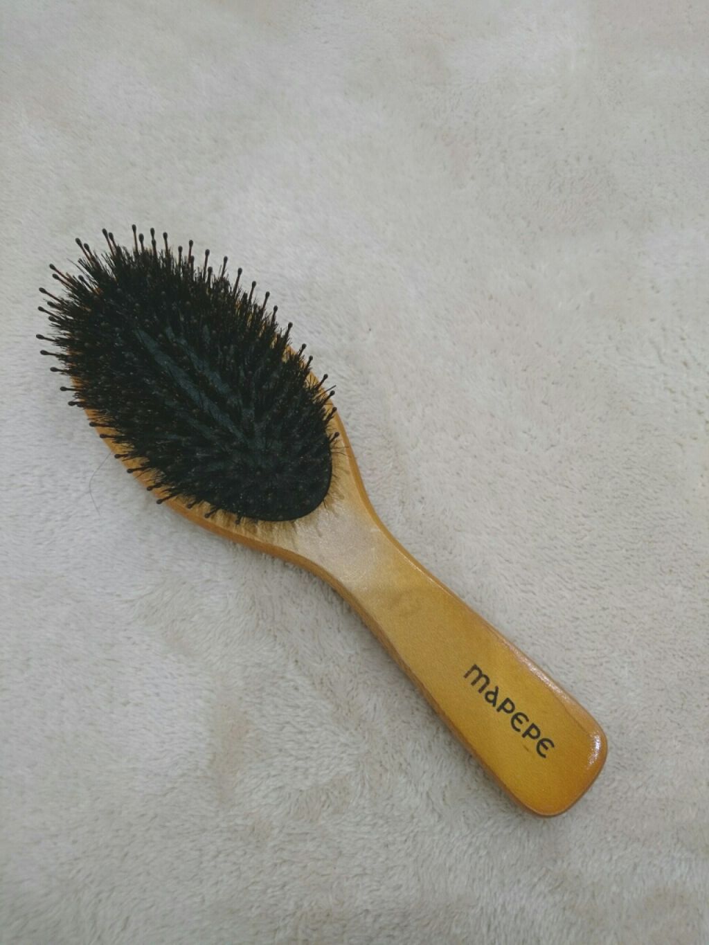 つやつや天然毛のミックスブラシ/マペペ/ヘアブラシを使ったクチコミ(1枚目)