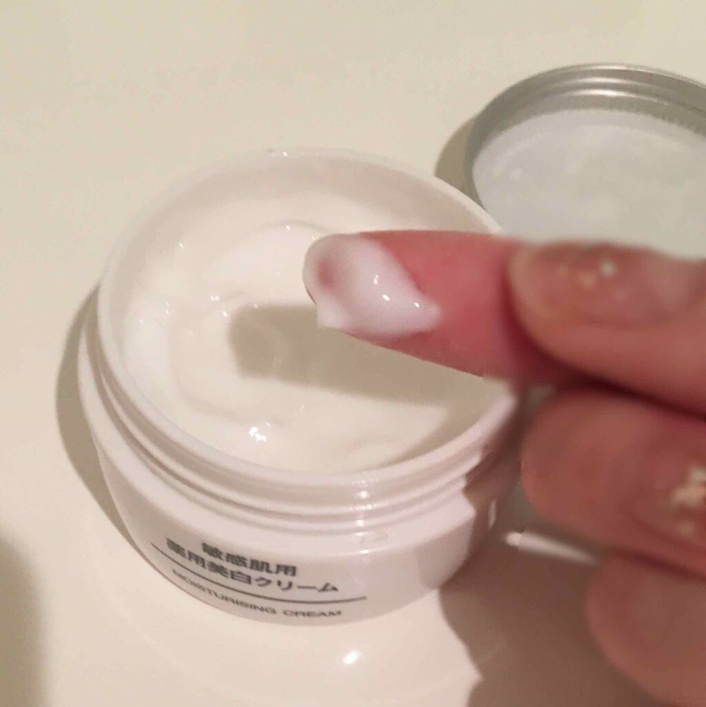 敏感肌用薬用美白クリーム/無印良品/フェイスクリームを使ったクチコミ(3枚目)