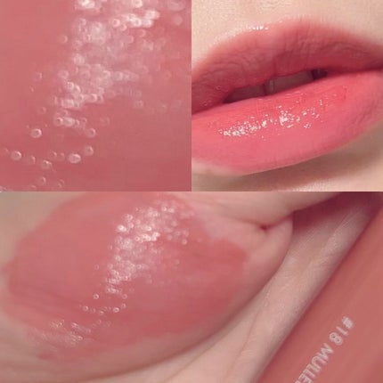 ジューシーラスティングティント 18 マルドピーチ(MULLED PEACH)/rom&nd/リップティントを使ったクチコミ(3枚目)