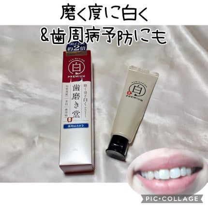 歯磨き堂 薬用ホワイトニングペースト プレミアム/歯磨き堂/歯磨き粉を使ったクチコミ(1枚目)