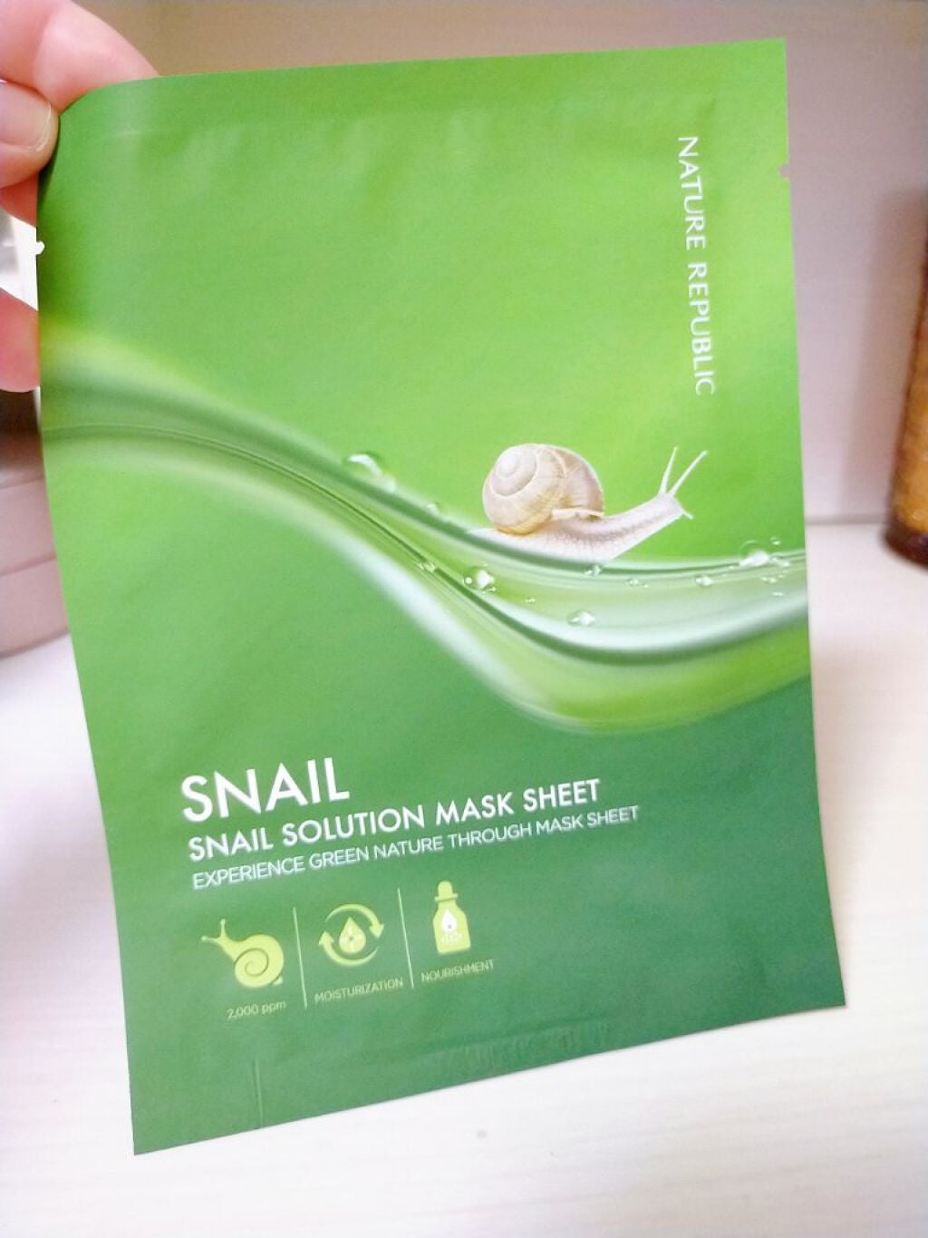 スネイルソリューションハイドロゲルマスク/ネイチャーリパブリック/シートマスク・パックを使ったクチコミ(1枚目)