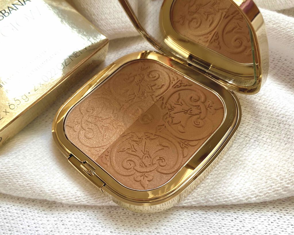 ソーラーグロウ イルミネーティングパウダー デュオ/DOLCE&GABBANA BEAUTY/ハイライトを使ったクチコミ(2枚目)