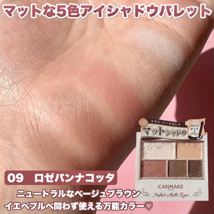 パーフェクトマルチアイズ/キャンメイク/アイシャドウパレットを使ったクチコミ(3枚目)