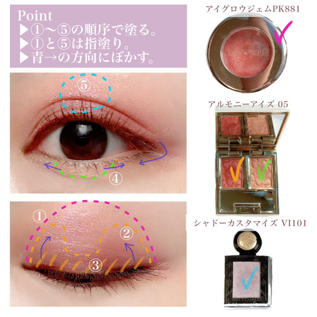 アイグロウ ジェム/DECORTÉ/ジェル・クリームアイシャドウを使ったクチコミ（2枚目）