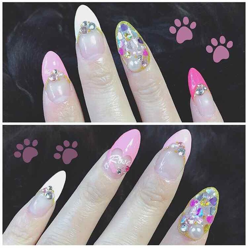 ちかうさ🐰 on LIPS 「【ピンクの振袖に合わせたピンクネイル💅】おねえちゃんの結婚式で..」(1枚目)