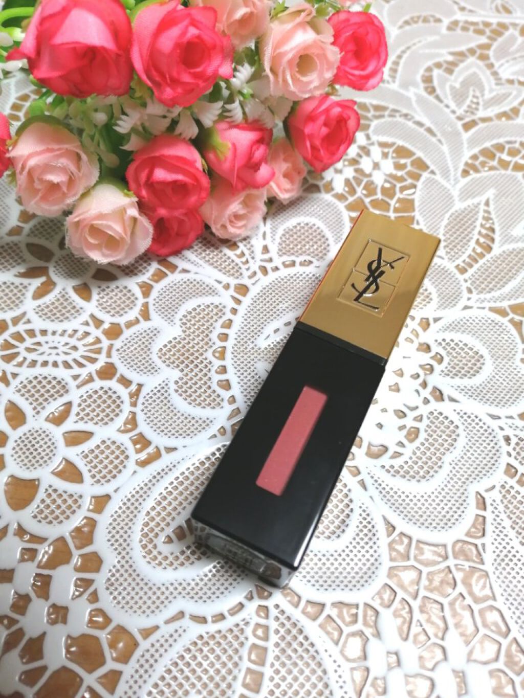 ルージュ ピュールクチュール ヴェルニ No7 コライユアクアティック/YVES SAINT LAURENT BEAUTE/口紅を使ったクチコミ（1枚目）