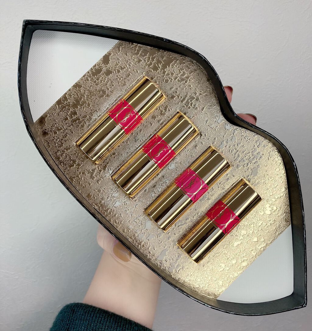 ルージュ ヴォリュプテ シャイン/YVES SAINT LAURENT BEAUTE/口紅を使ったクチコミ(4枚目)