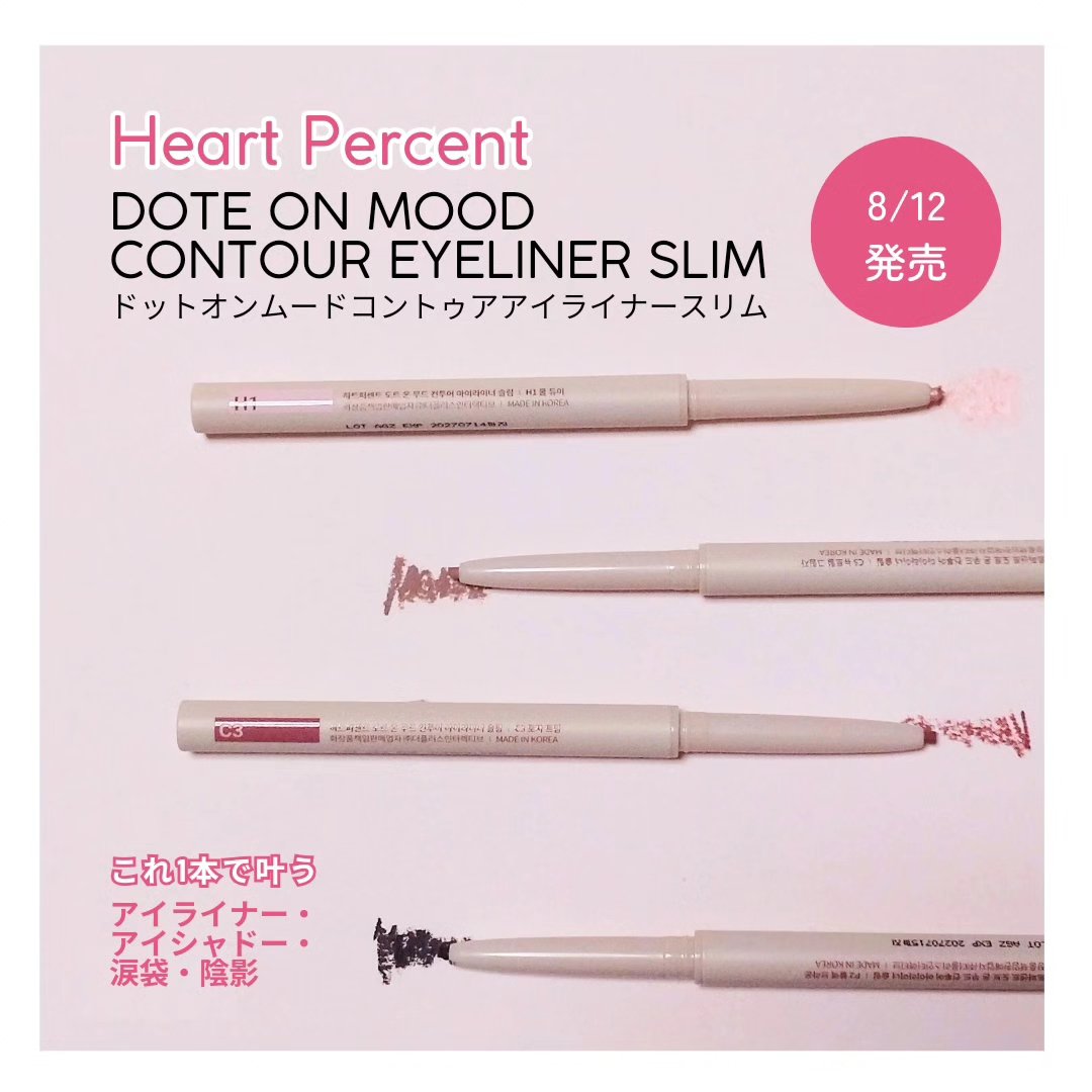 ドットオンムードコントゥアアイライナースリム/Heart Percent/ジェルアイライナーを使ったクチコミ（1枚目）