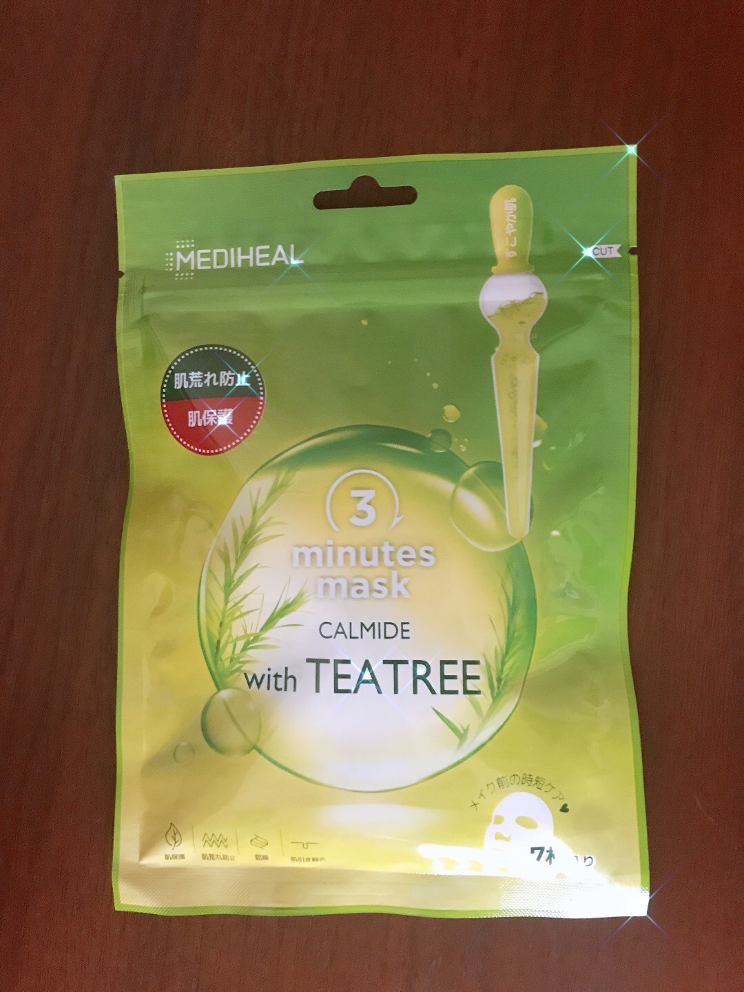 3ミニッツマスク：カーマイド with ティーツリー/MEDIHEAL/シートマスク・パックを使ったクチコミ（1枚目）