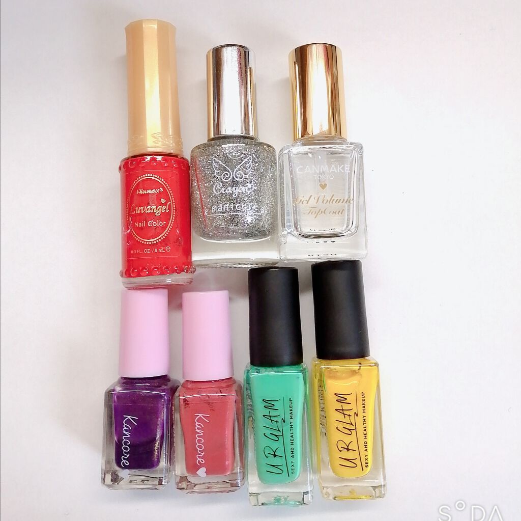 ウィンマックス ラブエンゼルネイルカラー/DAISO/マニキュアを使ったクチコミ（2枚目）