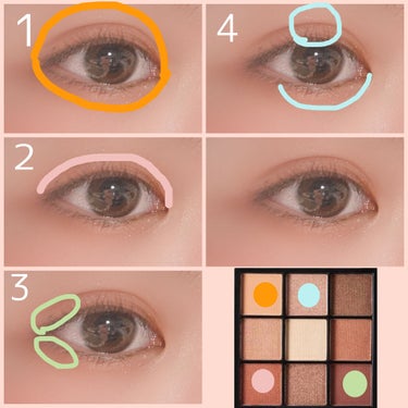 UR GLAM　BLOOMING EYE COLOR PALETTE/U R GLAM/アイシャドウパレットを使ったクチコミ（2枚目）