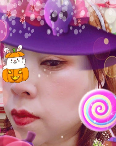 リサ・ラーソン♡クッションファンデマニア on LIPS 「☠🎃HappyHalloween🍭🍬ふふふ(*´ｖ｀)メイクは..」（1枚目）