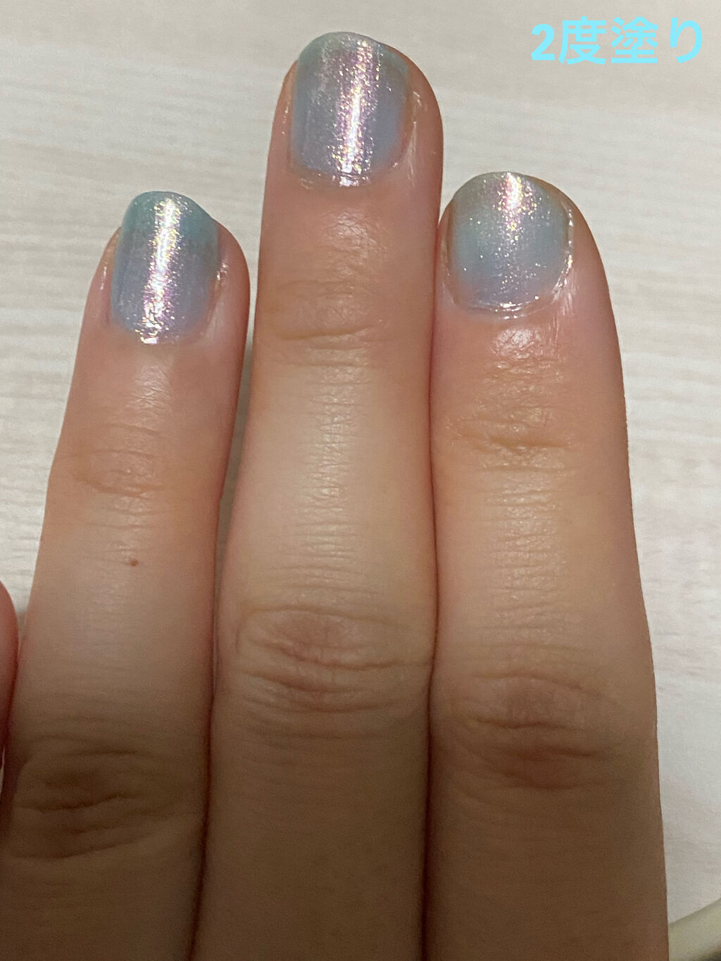 ナチュラルネイルカラーN 154 スカイブルー/デュカート/マニキュアを使ったクチコミ（3枚目）
