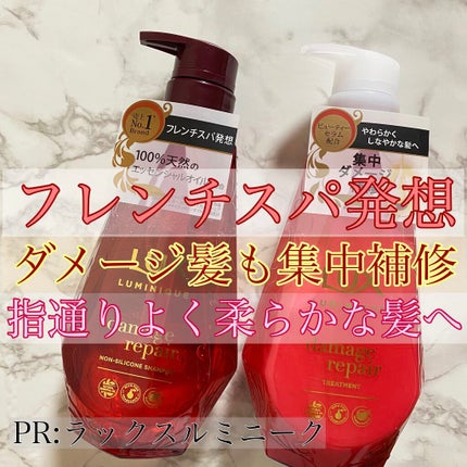 LUX ルミニーク ダメージリペア シャンプー/トリートメントのクチコミ「こんにちは!
今日は素敵なプレゼントを頂いたので
紹介していきたいと思います💞
☞LUX
.....」(1枚目)