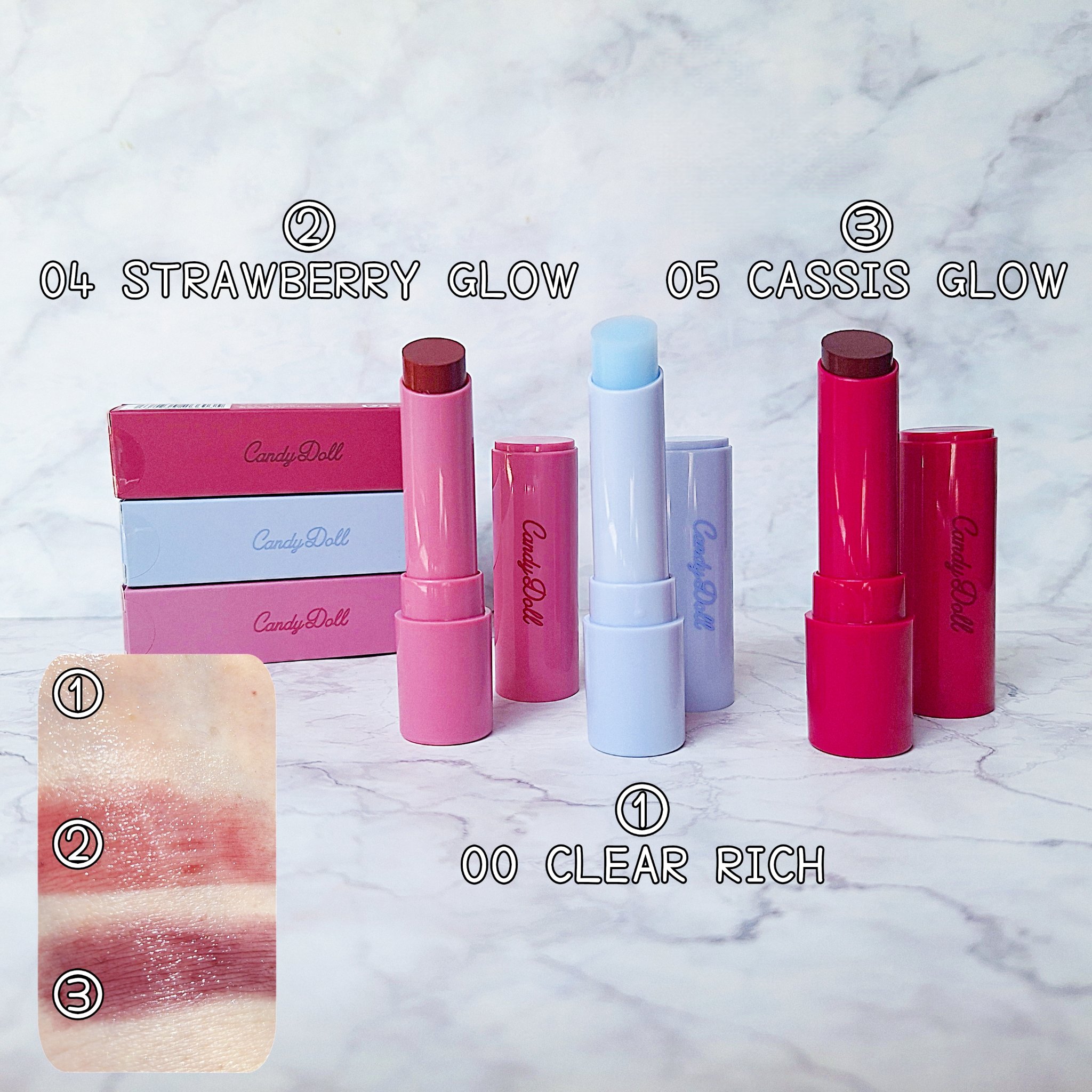 モイスチャーリップスティック 00 クリアリッチ/CandyDoll/口紅を使ったクチコミ（2枚目）