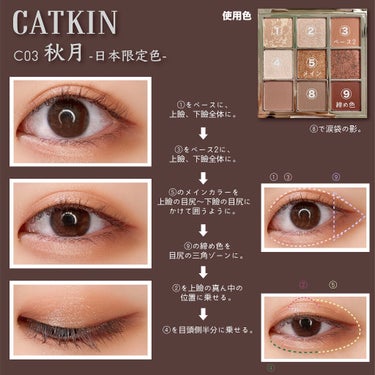 長相思シリーズ 9色アイシャドウパレット/CATKIN/パウダーアイシャドウを使ったクチコミ（2枚目）