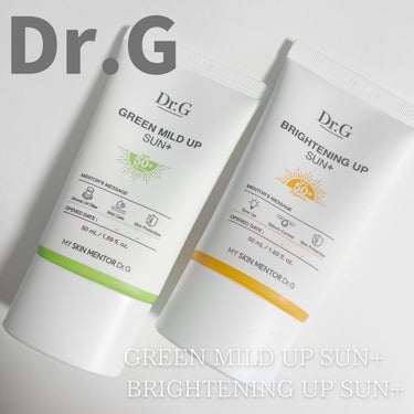 .
.
▶︎Dr.G
　💚GREEN MILD UP SUN+
　🧡BRIGHTENING UP SUN+

皮膚科医が創業した韓国の
ドクターズコスメティックブランドDr.Gの
日焼け止めのご紹介·͜