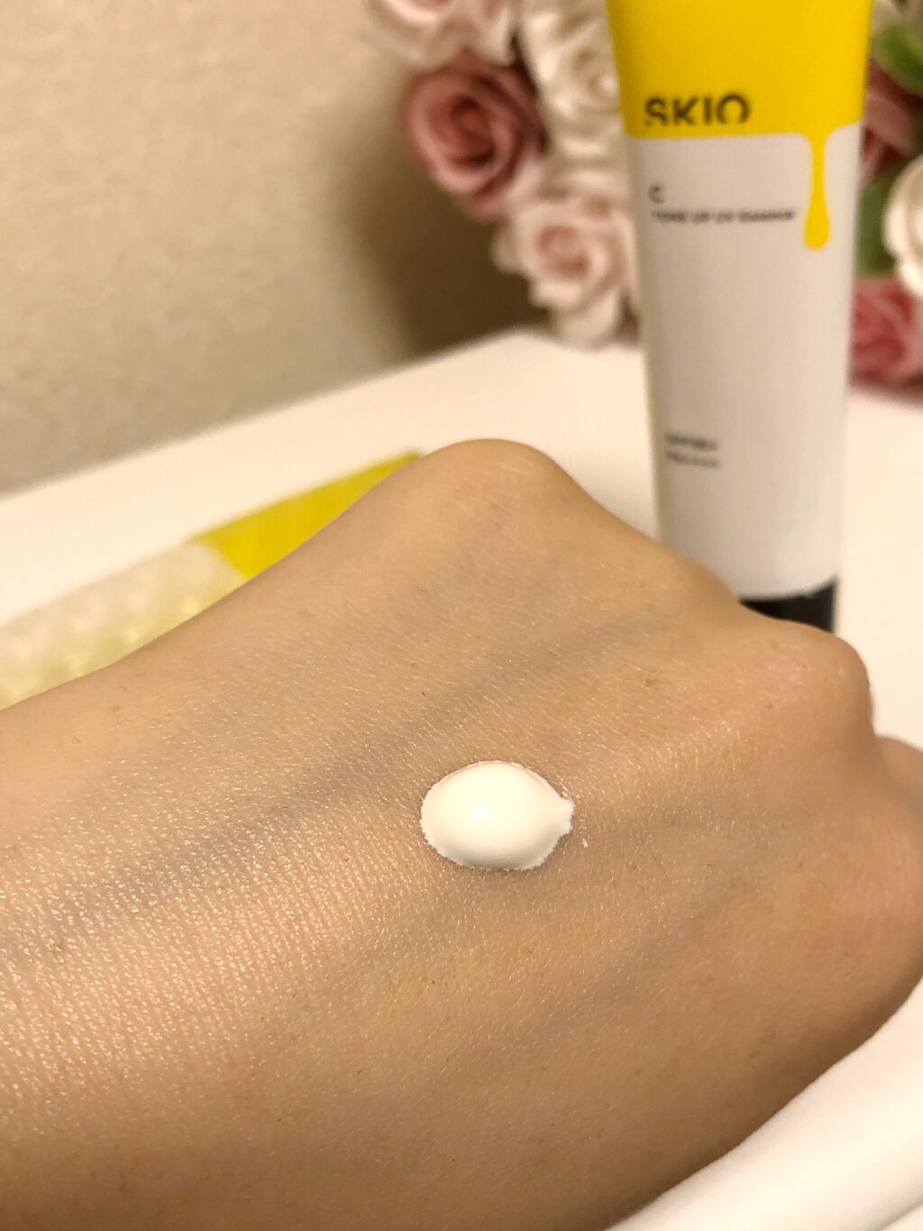 VC トーンアップUVエッセンス/SKIO/日焼け止めローションを使ったクチコミ（2枚目）