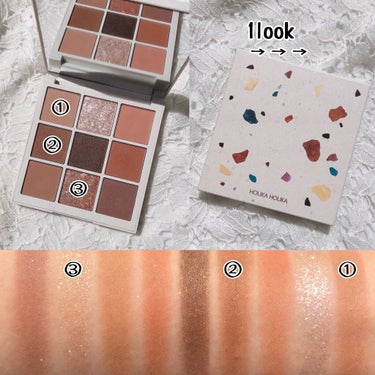 TERRAZZO Shadow palette/HOLIKA HOLIKA/アイシャドウパレットを使ったクチコミ（3枚目）