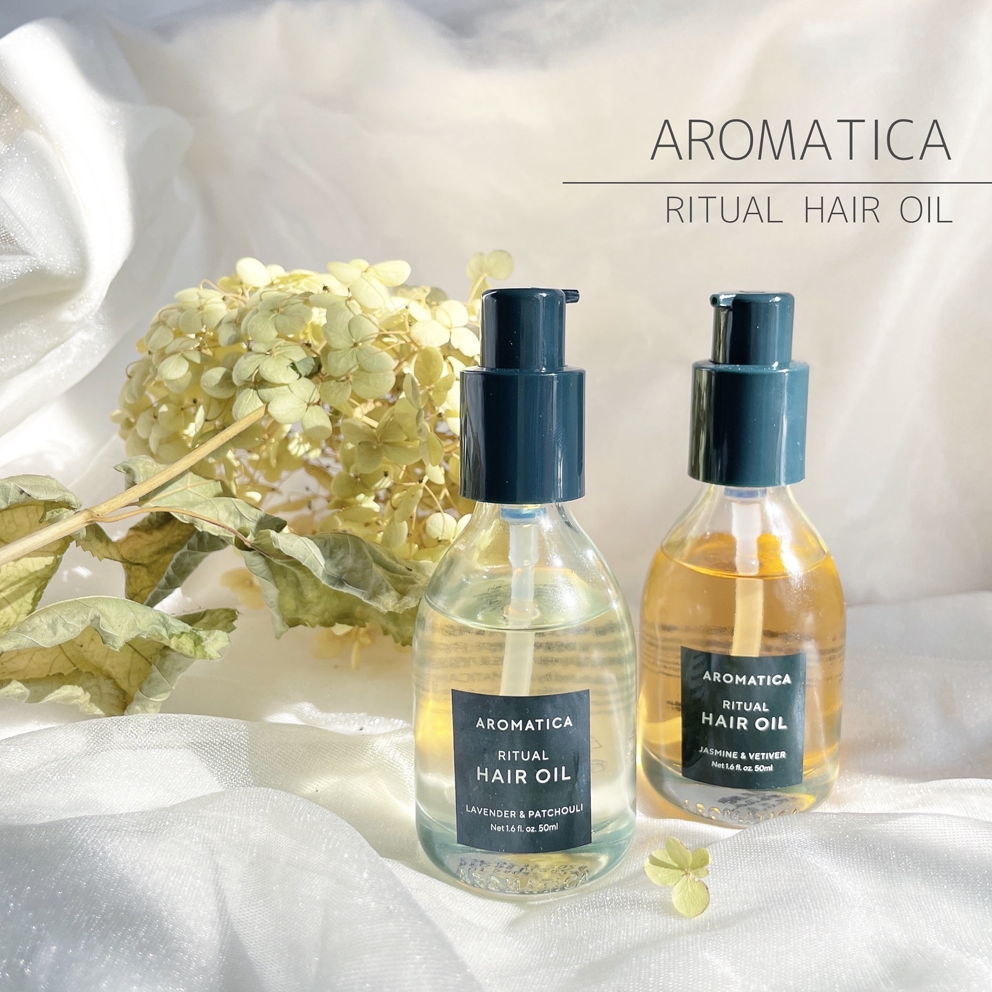 リチュアルヘアオイルジャスミン＆ベチバー/AROMATICA/ヘアオイルを使ったクチコミ（1枚目）