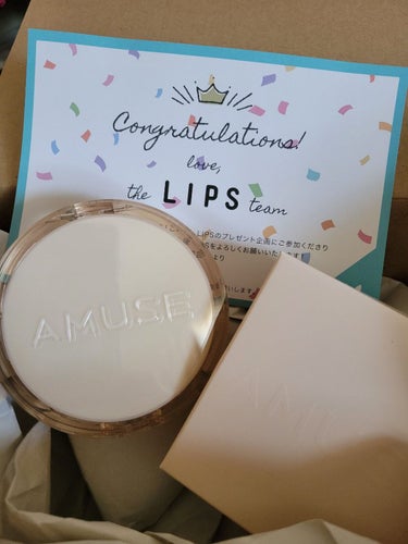 AMUSE デュージェリーヴィーガンクッションのクチコミ「LIPSのプレゼントで当選！
パッケージが可愛い♡♡

早速使ってみました！
韓国コスメAMU.....」（1枚目）
