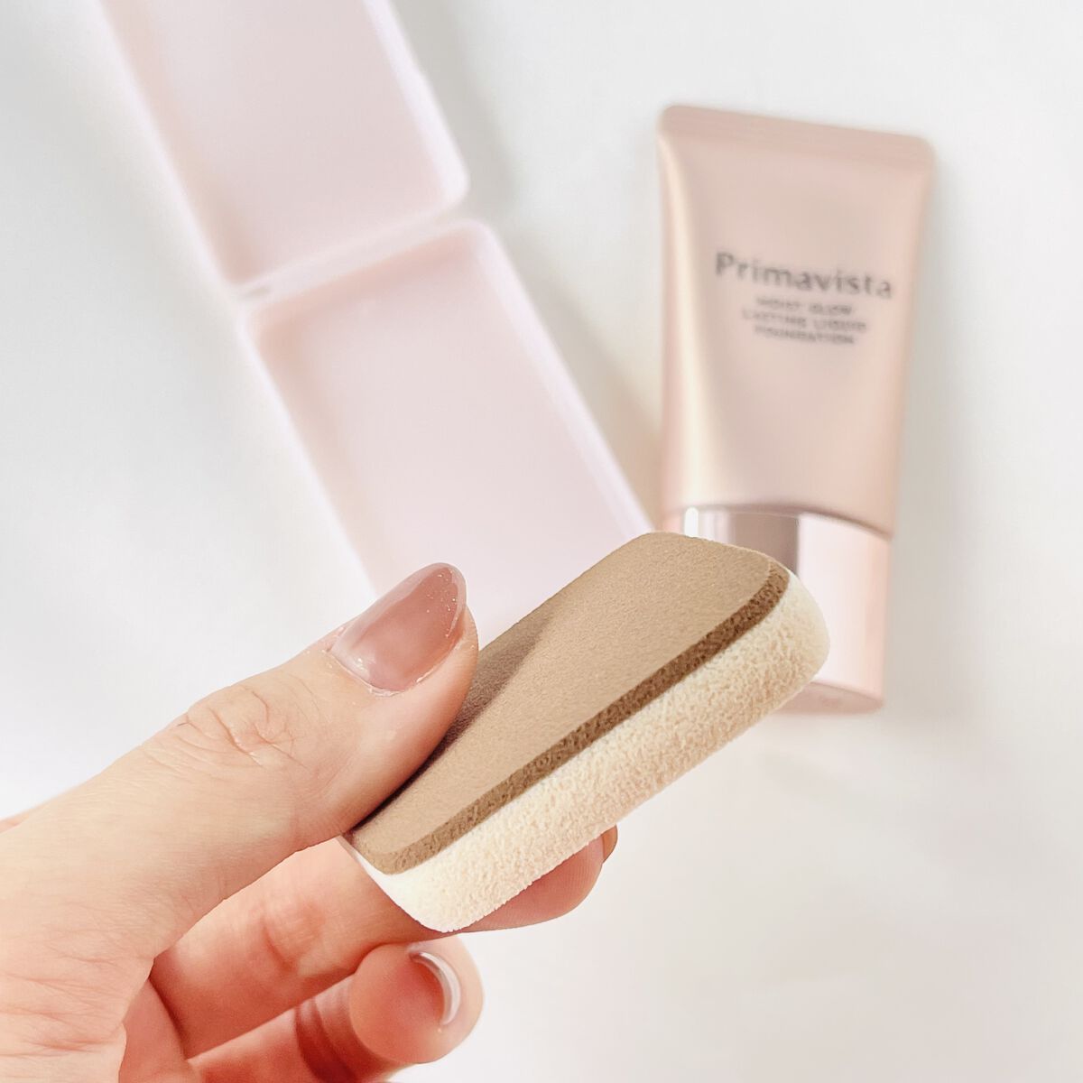 プリマヴィスタ モイストグロウ ラスティング リキッドのクチコミ「“濃とろファンデ”が1日中お肌にピタッと密着♪ 水分を含んだやわらかな膜がお肌に密着して、時間.....」（3枚目）