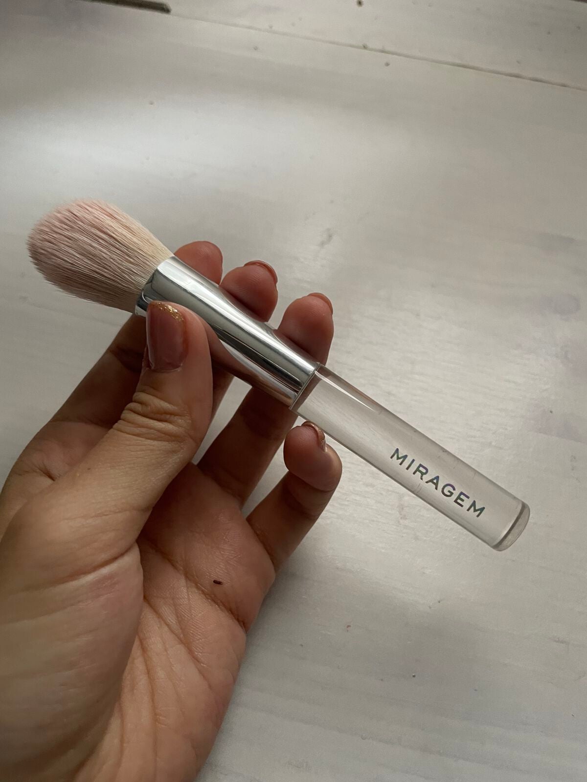 ミラジェムチークブラシ 01/MIRAGEM/メイクブラシを使ったクチコミ(1枚目)