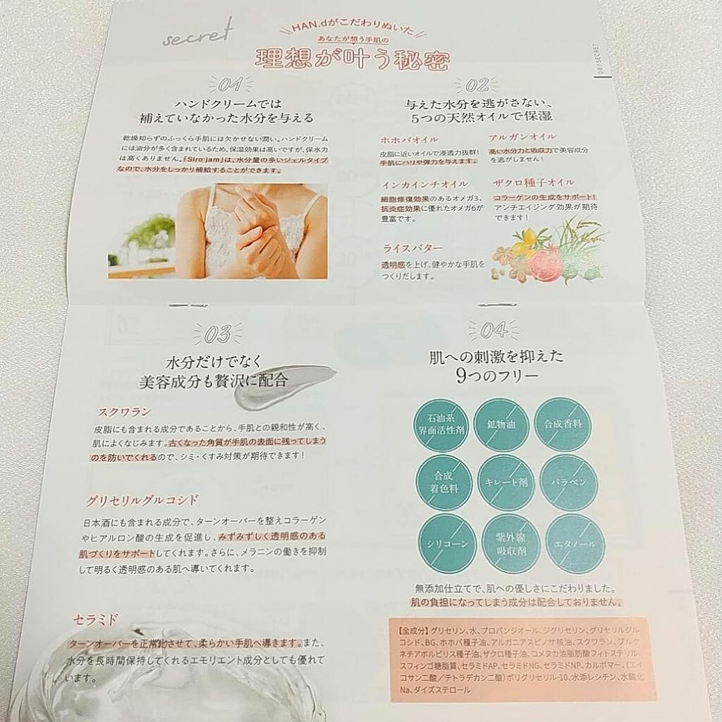 Sirojam（シロジャム）/HAN.d/ハンドクリームを使ったクチコミ（2枚目）