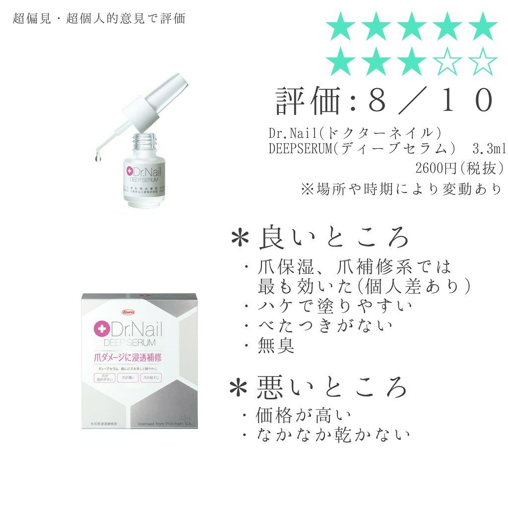 ディープセラム/Dr.Nail/ネイルオイル・トリートメントを使ったクチコミ(1枚目)