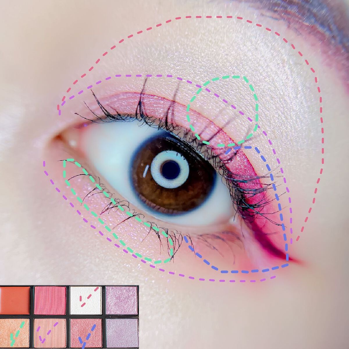 コンパクトアディクション “エターナル イン ピンク”/ADDICTION/アイシャドウパレットを使ったクチコミ（2枚目）