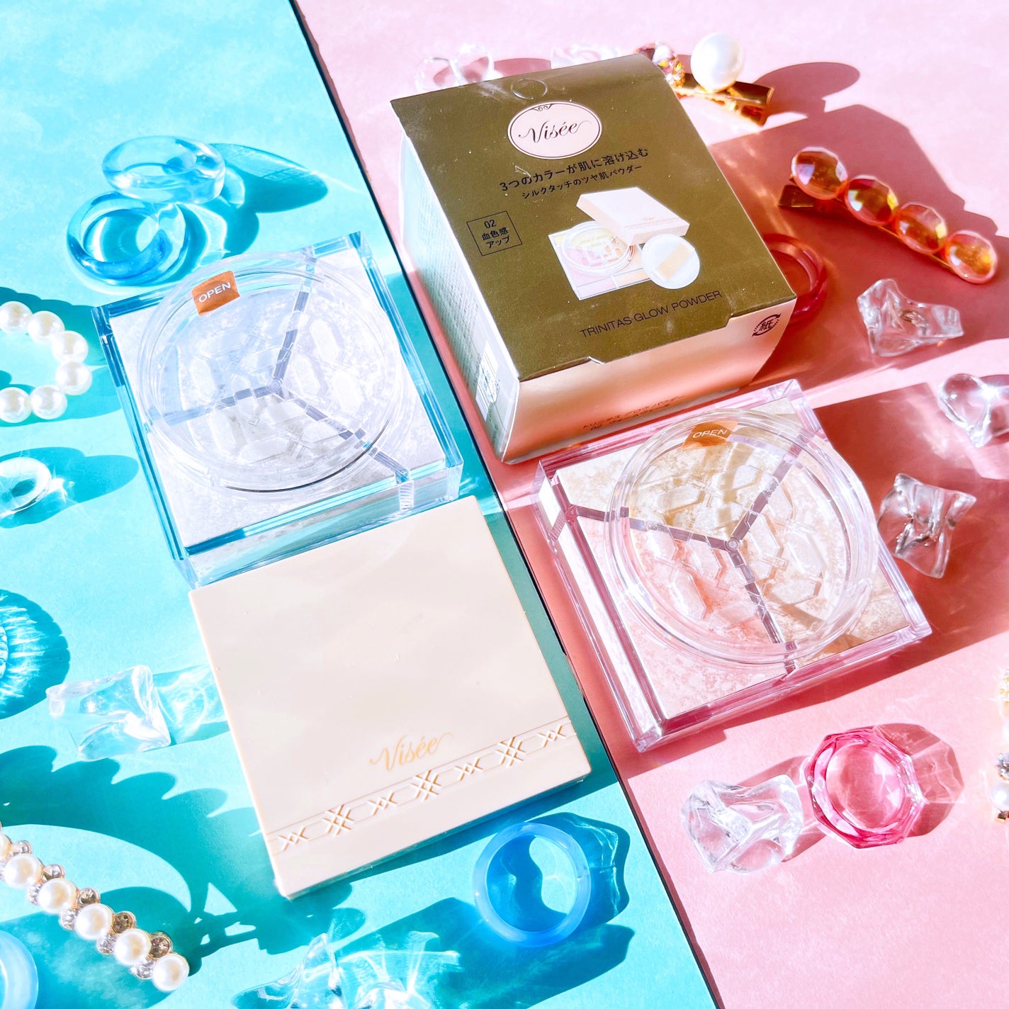 トリニタス グロウ パウダー/Visée/ルースパウダーを使ったクチコミ(1枚目)