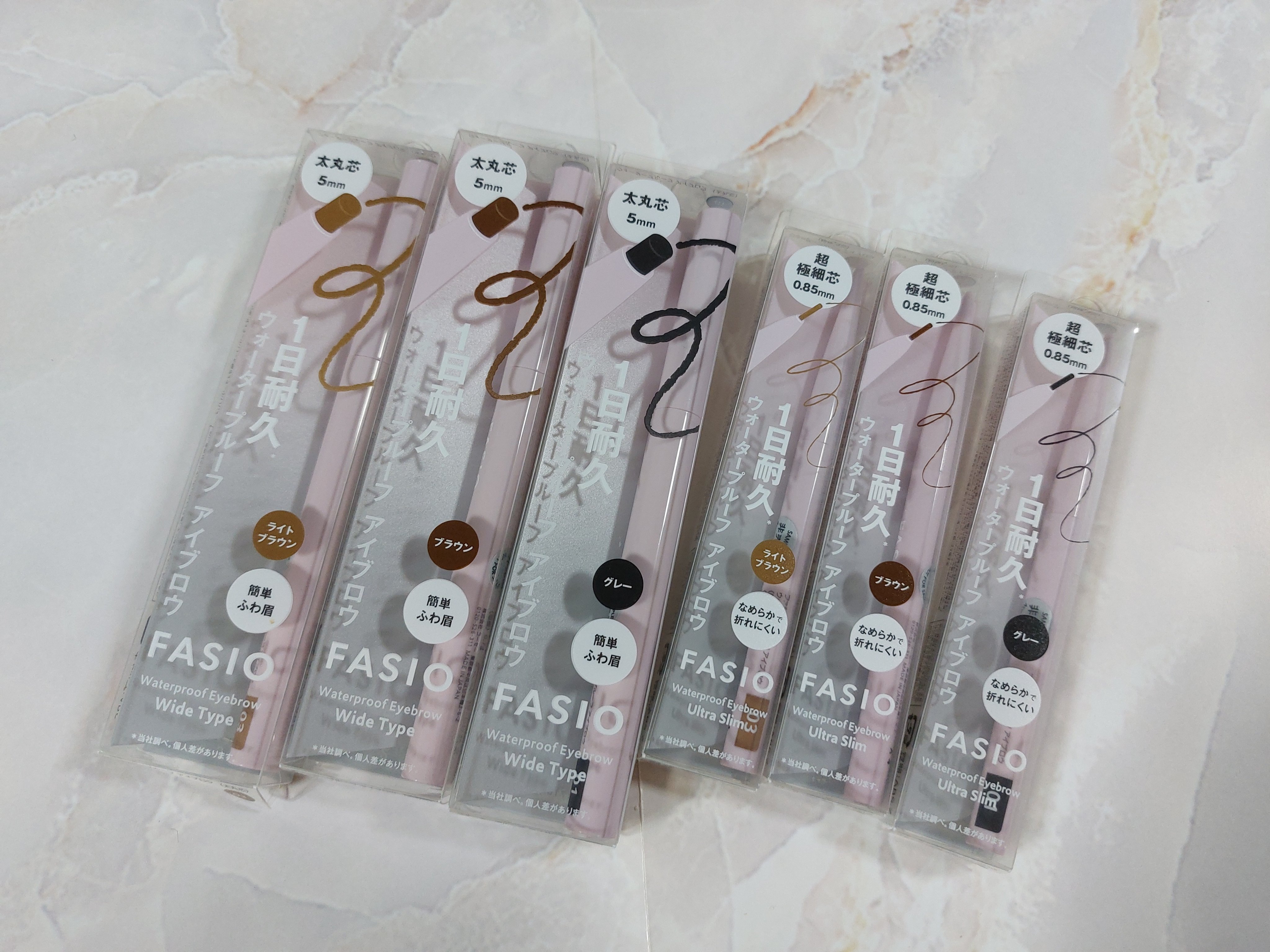 ウォータープルーフ アイブロウ(超極細芯) 01 グレー/FASIO/アイブロウペンシルを使ったクチコミ（1枚目）